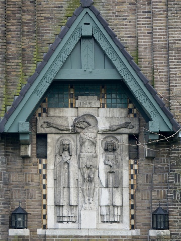 Calvarie aan de kerk O.-L.-Vr. van Bijstand, Oude Bareel, foto Vanderstraeten Frederik, 2021