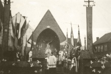 Inwijding van de nieuwe Calvarie, oktober 1949, foto Maesschalck Pierre