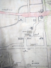 De Stadsmolen op het plan van onderwijzer R. Poelman van Zeveneken, 1939