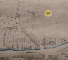 De molen Adam op het kadastrale plan van Oostakker, archief DSMG
