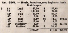 Het artikel 602 in de Legger van de Poppkaart van Beervelde vermeldt de olieslagerij op het perceel E 614