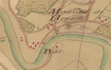 De Zaegmolen staat ook getekend op de kaart van Villaret in 1745